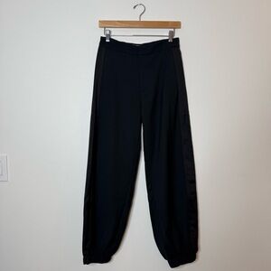 Abercrombie Nicole Benefield Midweight Tuxedo Trouser Jogger Varsity Stripe
